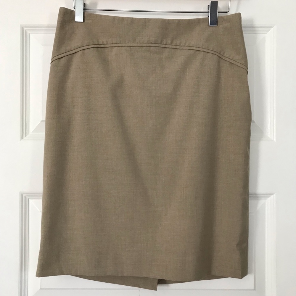 Khaki pencil skirt